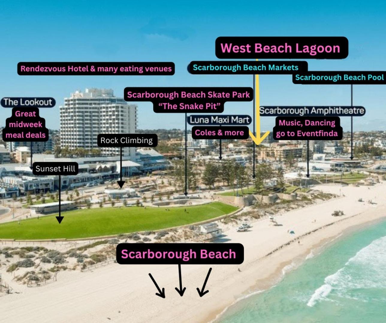 Aparthotel Coastal Breeze 2Bedrm 2Bath Pool & Slide Perth