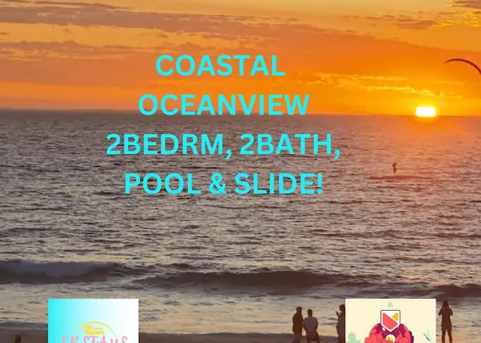 Coastal Oceanview 2Bedrm 2Bath Pool & Slide!