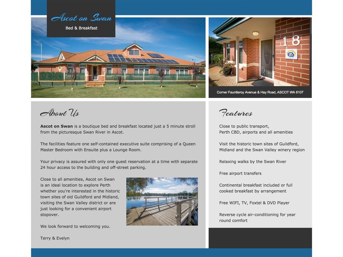 Ascot On Swan Bed & Breakfast Perth